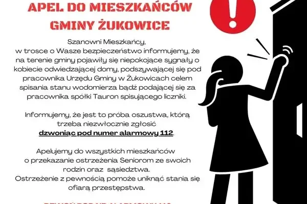 Uwaga na oszustkę podszywającą się pod pracownicę urzędu i Tauron w Żukowicach