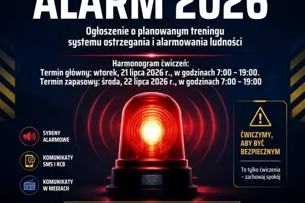 Krajowy trening syren alarmowych „ALARM 2026” już 21 lipca – sprawdź szczegóły