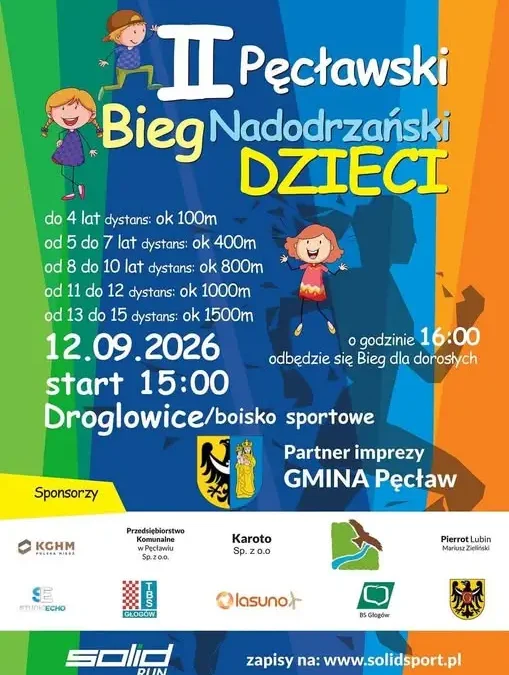 II Pęcławski Bieg Nadodrzański – zapisy na sportową sobotę dla dzieci