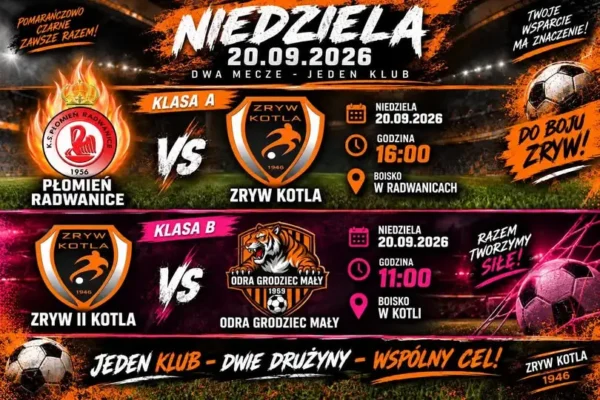 Mecz Odra Grodziec Mały – zaproszenie na niedzielne widowisko