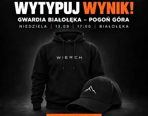 GWARDIA Białołęka nawiązuje współpracę z marką Wierch. Konkurs z nagrodami przed niedzielnym meczem
