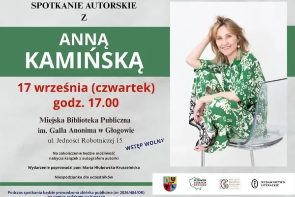 Spotkanie autorskie z Anną Kamińską w Głogowie