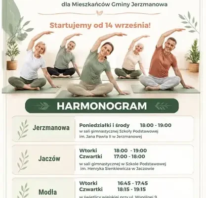 Gmina Jerzmanowa: ruszył cykl zajęć „Zdrowy Kręgosłup” dla mieszkańców