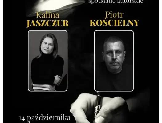 Spotkanie autorskie z Kaliną Jaszczur i Piotrem Kościelnym w bibliotece w Serbach