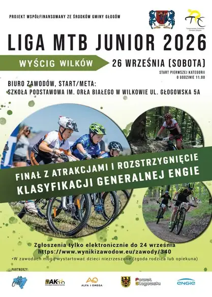 Finał Ligi MTB Junior 2026 – 26 września w Wilkowie