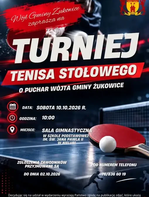Gminny Turniej Tenisa Stołowego w Nielubi – zapisy do 2 października