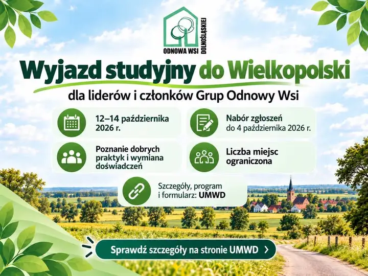 Wyjazd studyjny do Wielkopolski dla Grup Odnowy Wsi z Gminy Głogów