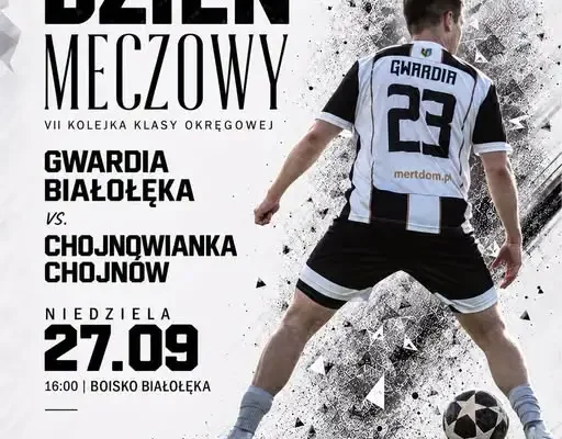 Gwardia Białołęka kontra Chojnowianka Chojnów – 4. kolejka klasy okręgowej już dziś