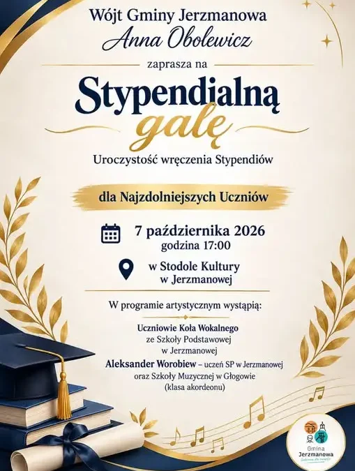 Stypendialna Gala w Gminie Jerzmanowa – 7 października 2026