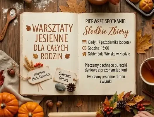 Jesienne warsztaty rodzinne w Kłodzie – pieczenie bułeczek i tworzenie stroików