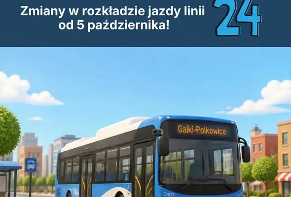 Nowy rozkład jazdy linii 24 Polkowice – Gaiki od 5 października