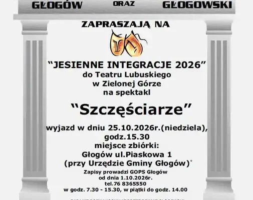 Jesienne Integracje 2026: wyjazd do Teatru Lubuskiego w Zielonej Górze
