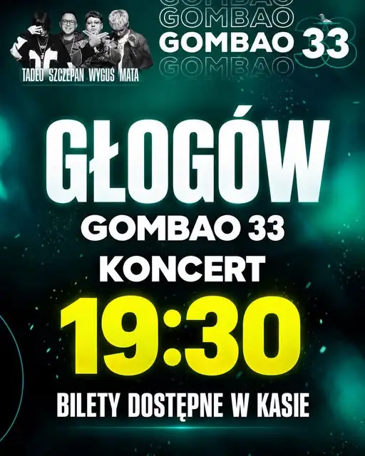 Koncert GOMBAO33 na terenie Pływalni Chrobry w Głogowie już dziś