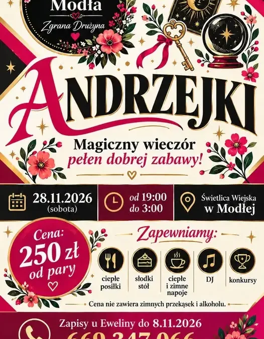 Andrzejki w Modłej – magiczna noc pełna wróżb i zabawy