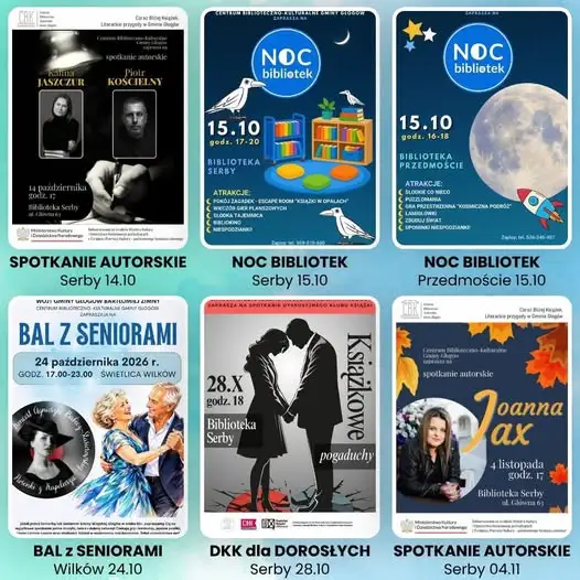 Noc Bibliotek, Bal Seniorów i spotkania autorskie – sprawdź harmonogram wydarzeń w Gminie Głogów