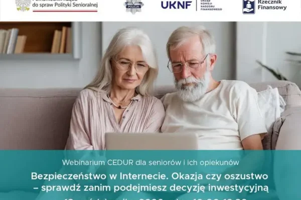 Bezpłatne webinarium KNF: jak seniorzy mogą uchronić się przed oszustwami w sieci