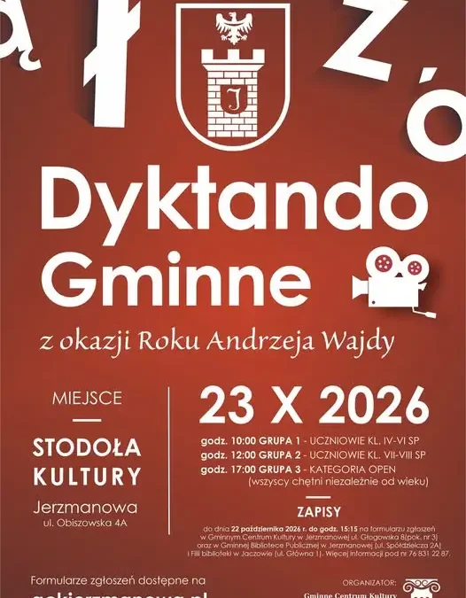 Gminne Dyktando w Jerzmanowej – ortograficzne wyzwanie w Roku Andrzeja Wajdy