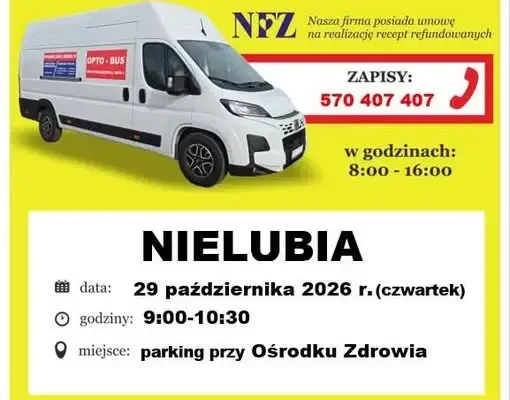 Opto-bus z bezpłatnym badaniem wzroku odwiedzi Nielubię 29 października