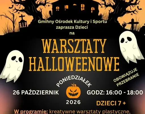 Halloweenowe warsztaty dla dzieci w GOKiS Kotla – zapisy trwają
