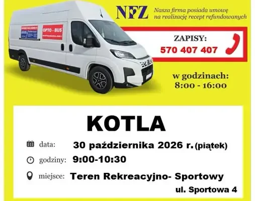 Bezpłatne badanie wzroku w optobusie w Kotli – 30 października