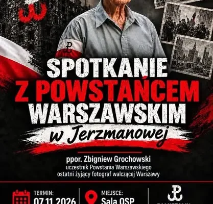 Jerzmanowa: 100-letni powstaniec warszawski spotka się z mieszkańcami