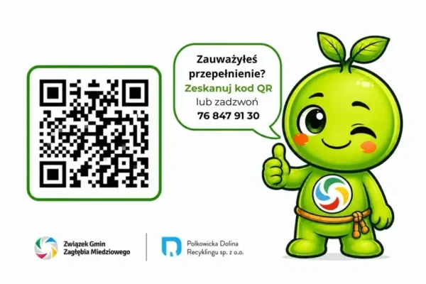 Kody QR w Osiedlowych PSZOK-ach. Zgłoś przepełnienie w kilka sekund